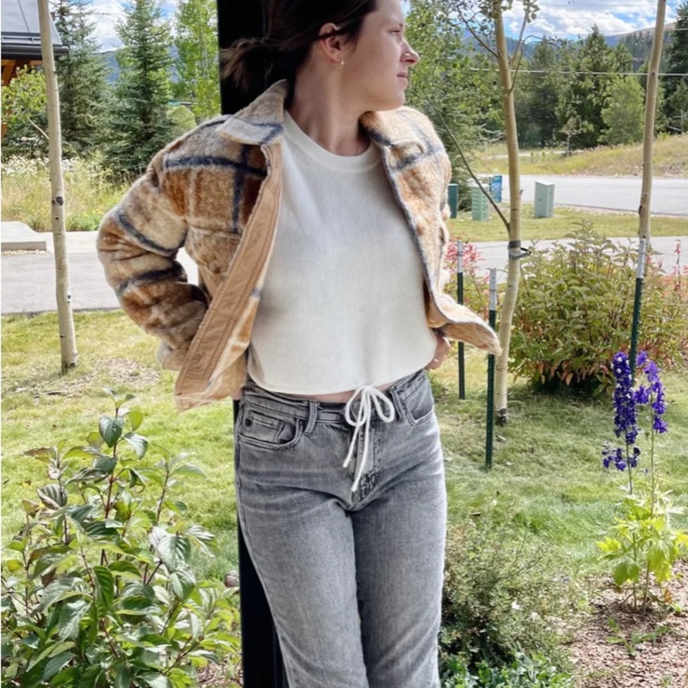 NWT RD style Plaid Zoe Woven Jacket